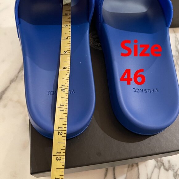 Versace Men's Royal Blue Medusa Sandals Pool Slides, sz 43, 46 - Picture 7 of 14